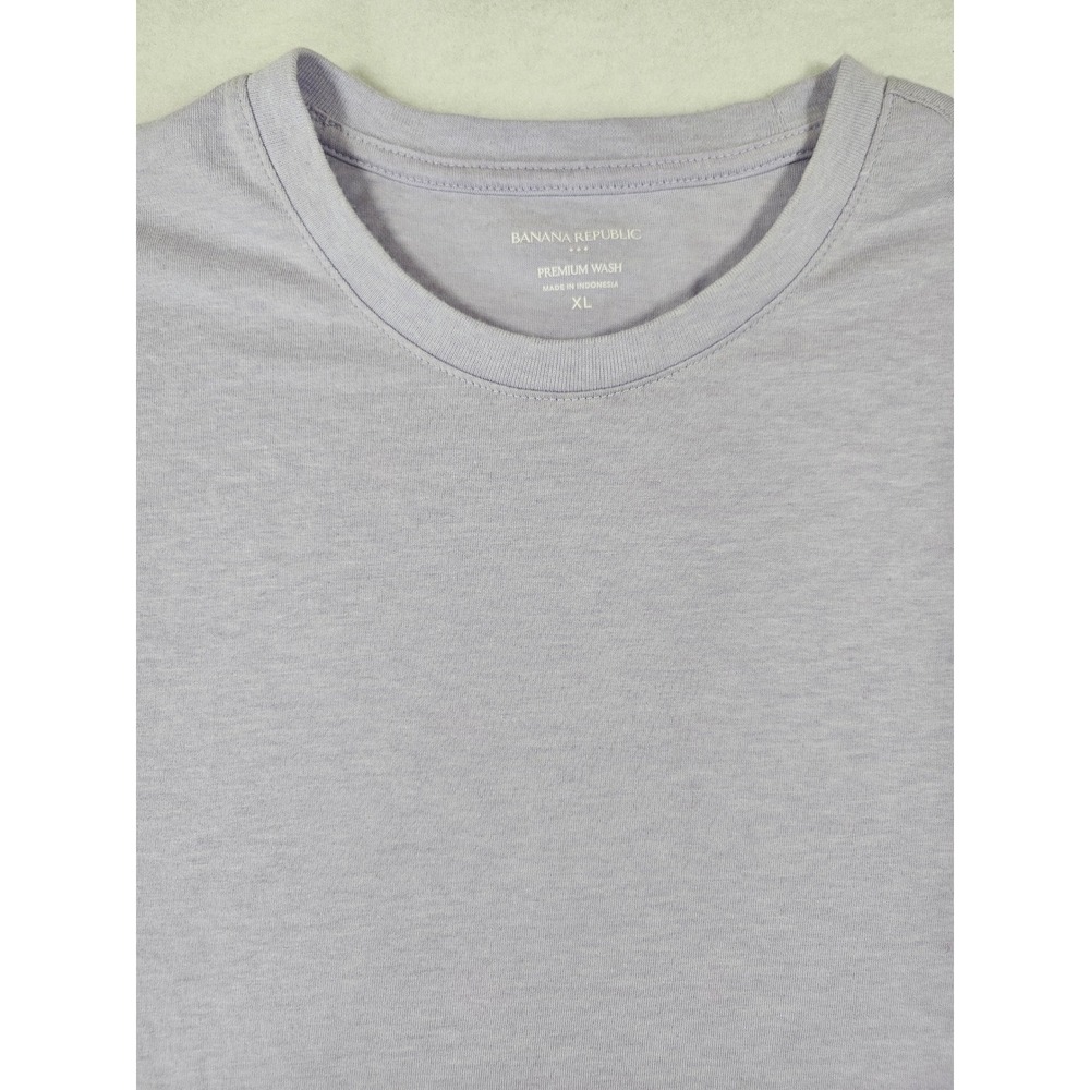 Banana Republic Mens Premium Wash T-Shirt XL Light Purple Lavender Crewneck Tee - Picture 6 of 6